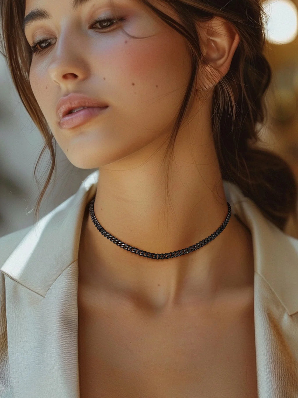 Mens Chain Stainless Steel Necklace Curb Cuban Link Neck Chains Mens Gifts