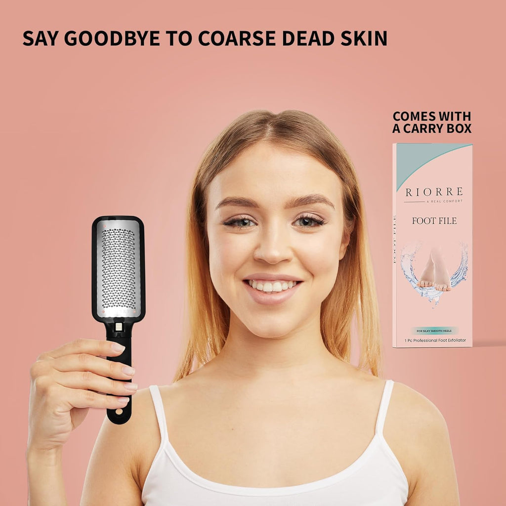 Professional Foot Scrubber for Hard Skin - Foot File, Foot Scraper & Callus Remover for Feet Leaving Soft & Smooth Heels (Foot Rasp, Pack 1)