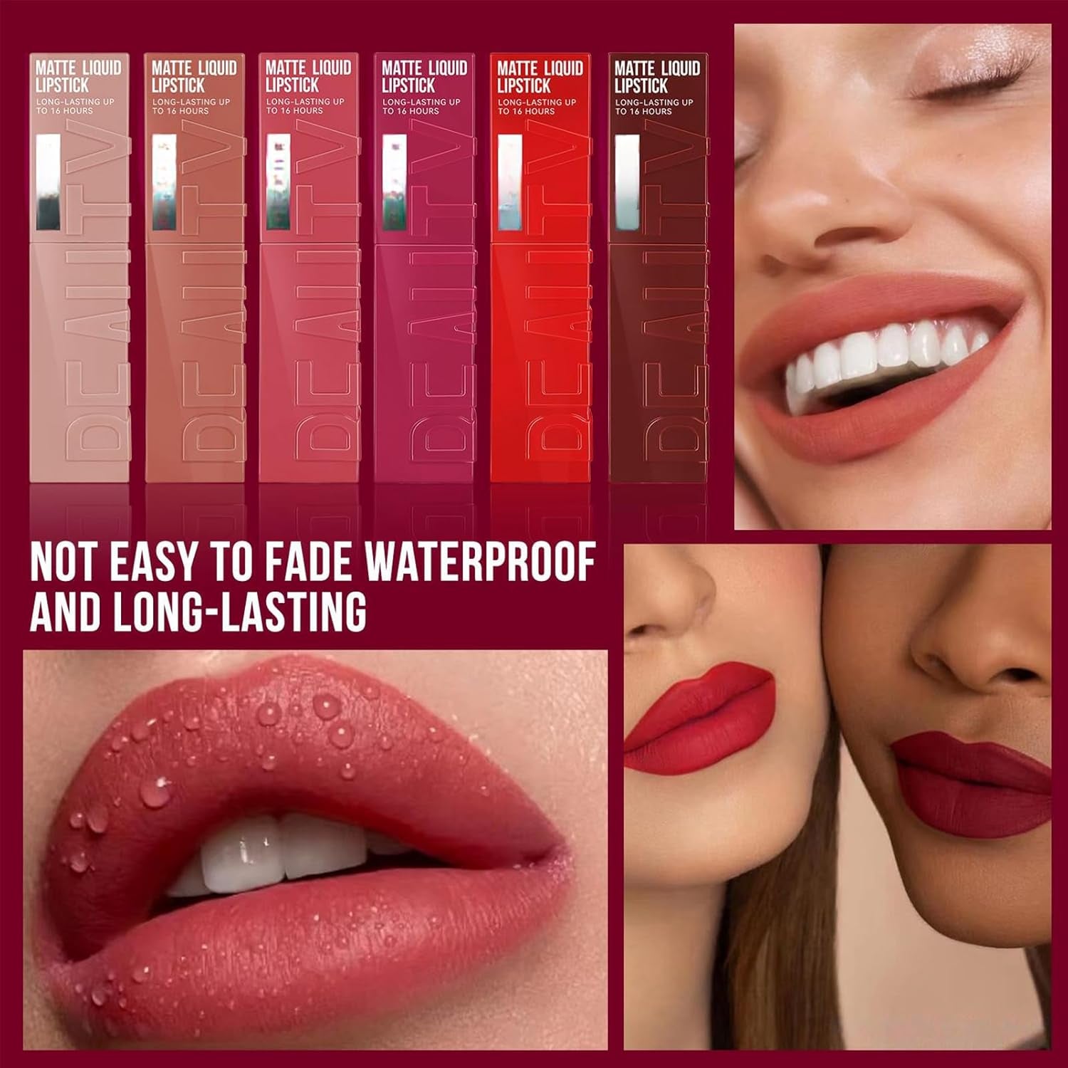 Matte Pink Lipstick, Smooth Creamy Lipstick for Women, Pink Lip Gloss, Long Lasting Lip Stick, Waterproof Pink Liquid Lipstick, Velvet Moisturizing Lipstick for All Skin Tones, Nude