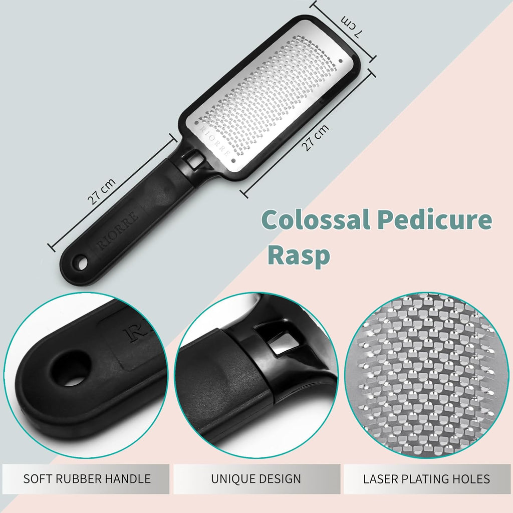 Professional Foot Scrubber for Hard Skin - Foot File, Foot Scraper & Callus Remover for Feet Leaving Soft & Smooth Heels (Foot Rasp, Pack 1)