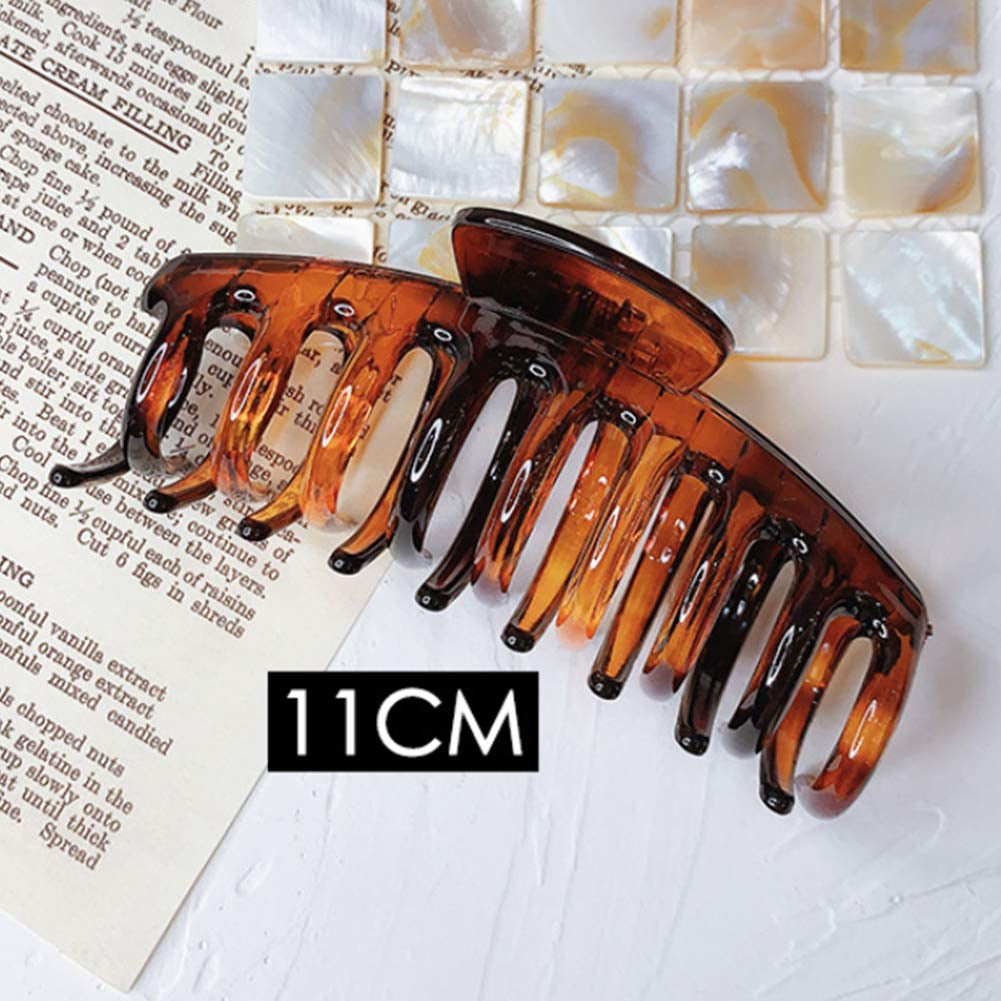 Hair Claw Clips for Thick Hair - 3Pcs 4.3’’ ABS Nonslip Jumbo Hair Clips Strong Hold Hair Jaw Clips Big Hair Clips French Design Hair Styling Accessories for Women Girls(3 Packs)