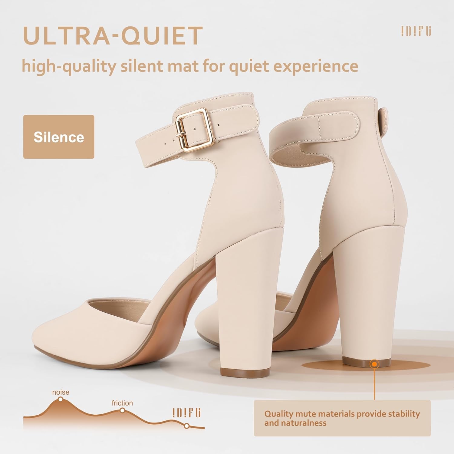 Women'S IN4 Pedazo High Block Heels Pumps Pointed Closed Toe Ankle Strap Dress Wedding Shoes