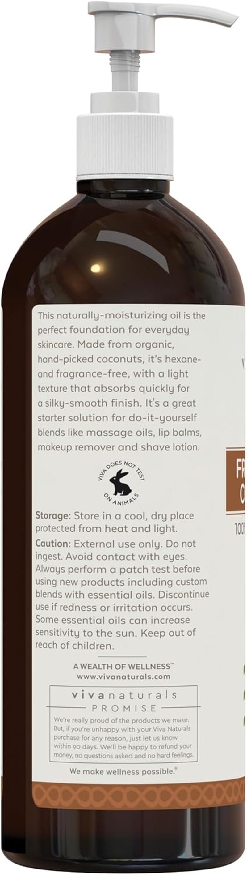 Organic Fractionated Coconut Oil, 16 Fl Oz – Skin & Hair Moisturizer, Massage Oil, Carrier Oil for Essential Oils