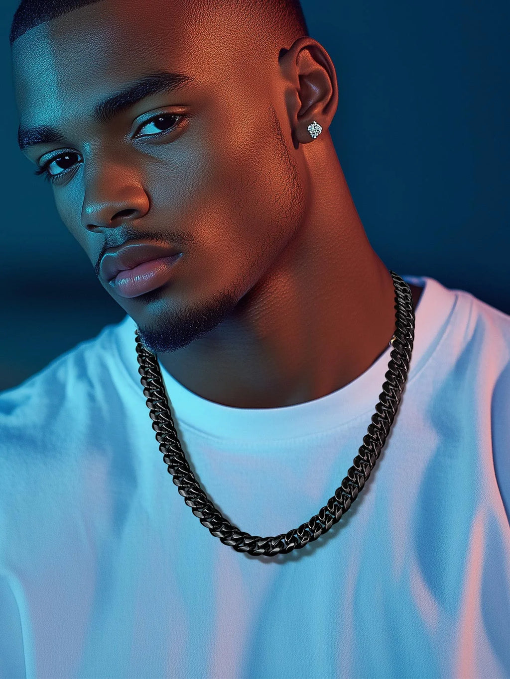 Mens Chain Stainless Steel Necklace Curb Cuban Link Neck Chains Mens Gifts