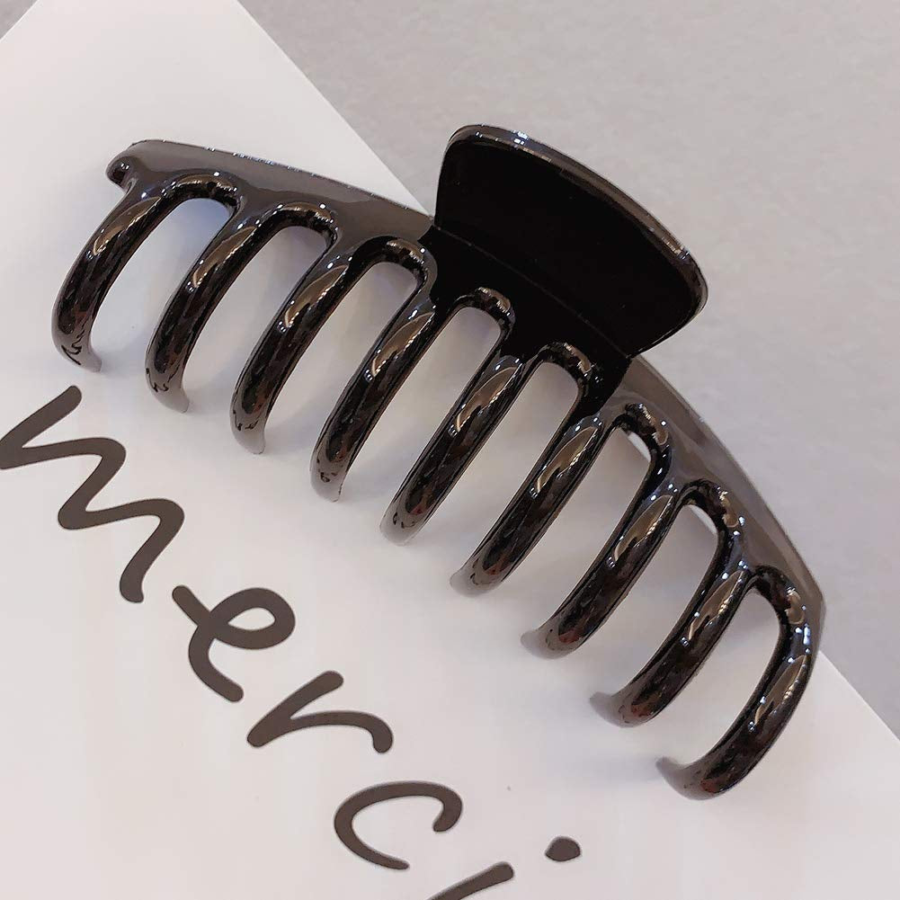 Hair Claw Clips for Thick Hair - 3Pcs 4.3’’ ABS Nonslip Jumbo Hair Clips Strong Hold Hair Jaw Clips Big Hair Clips French Design Hair Styling Accessories for Women Girls(3 Packs)